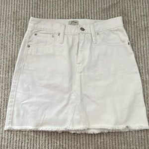 J Crew White Denim Skirt